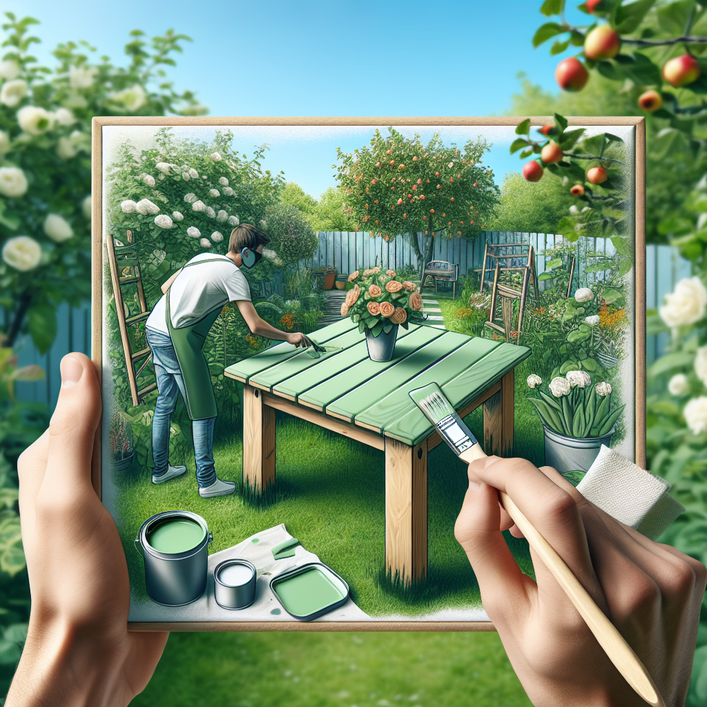 Hoe je een houten tuintafel verft voor een frisse uitstraling